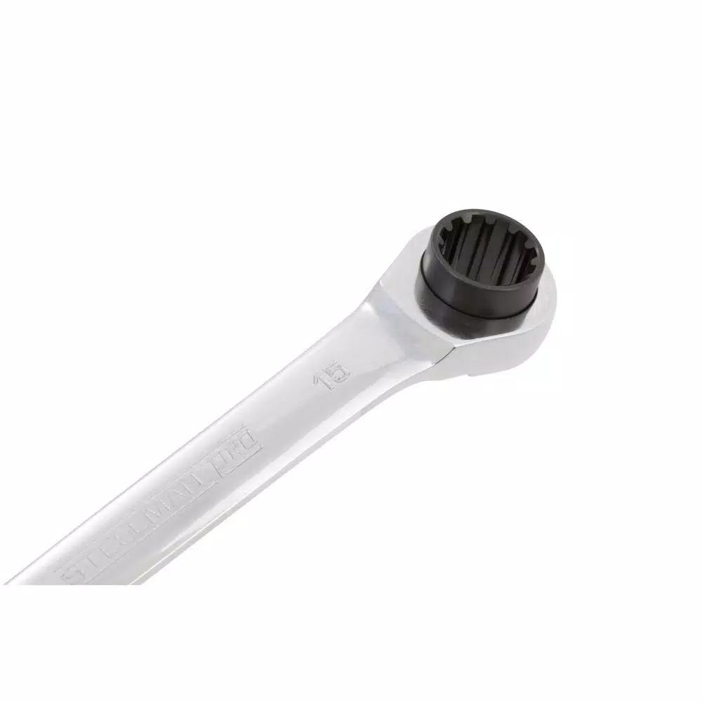 STEELMAN PRO 96748 Metric Universal Spline Ratcheting Wrench Set, 5-Piece Deep Box-End