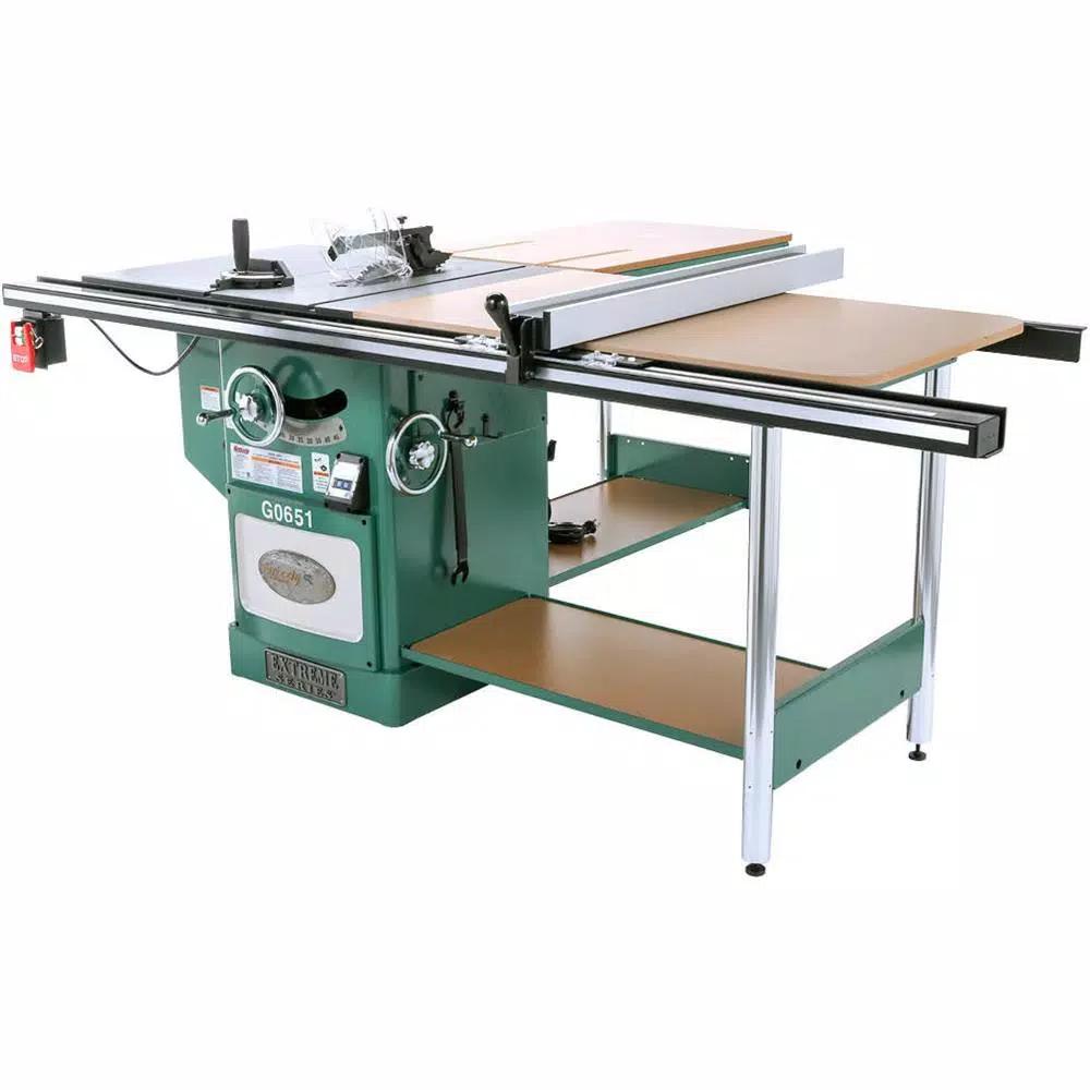 Grizzly Industrial 10 in. 3 HP 220-Volt Heavy-Duty Cabinet Table Saw with Riving Knife