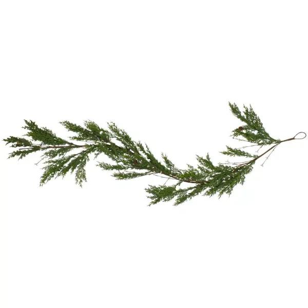 Northlight 72 in. Green Cypress Artificial Christmas Garland with Black Grape Berries