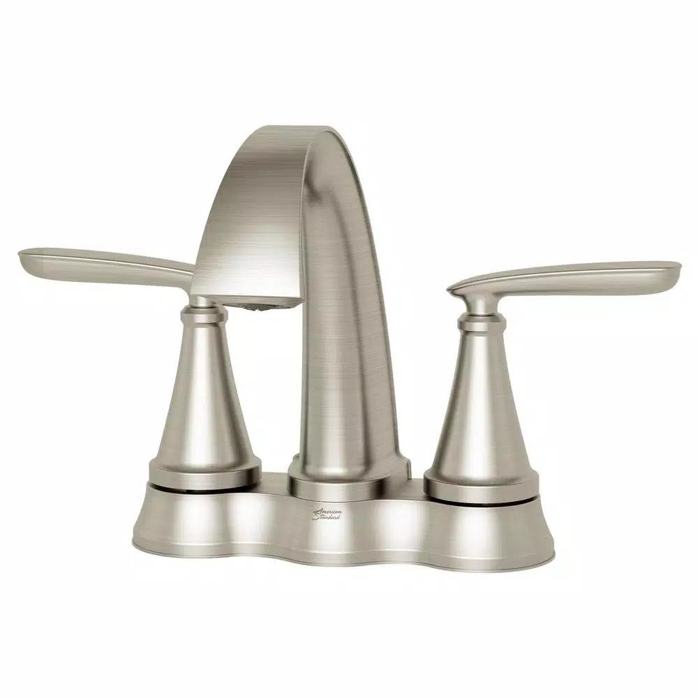 American Standard Somerville 4 in. Centerset 2-Handle Bathroom Faucet with Pop-Up Drain, Brushed Nickel