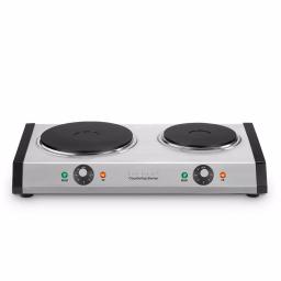 Cuisinart 2-Burner 8 in. Cast Iron Stainless Steel Hot Plate with Temperature Control, 1800W thumbnail 1