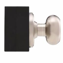 Weslock Savannah Satin Nickel Half-Dummy Door Knob with Push-Button Privacy Lock thumbnail 3