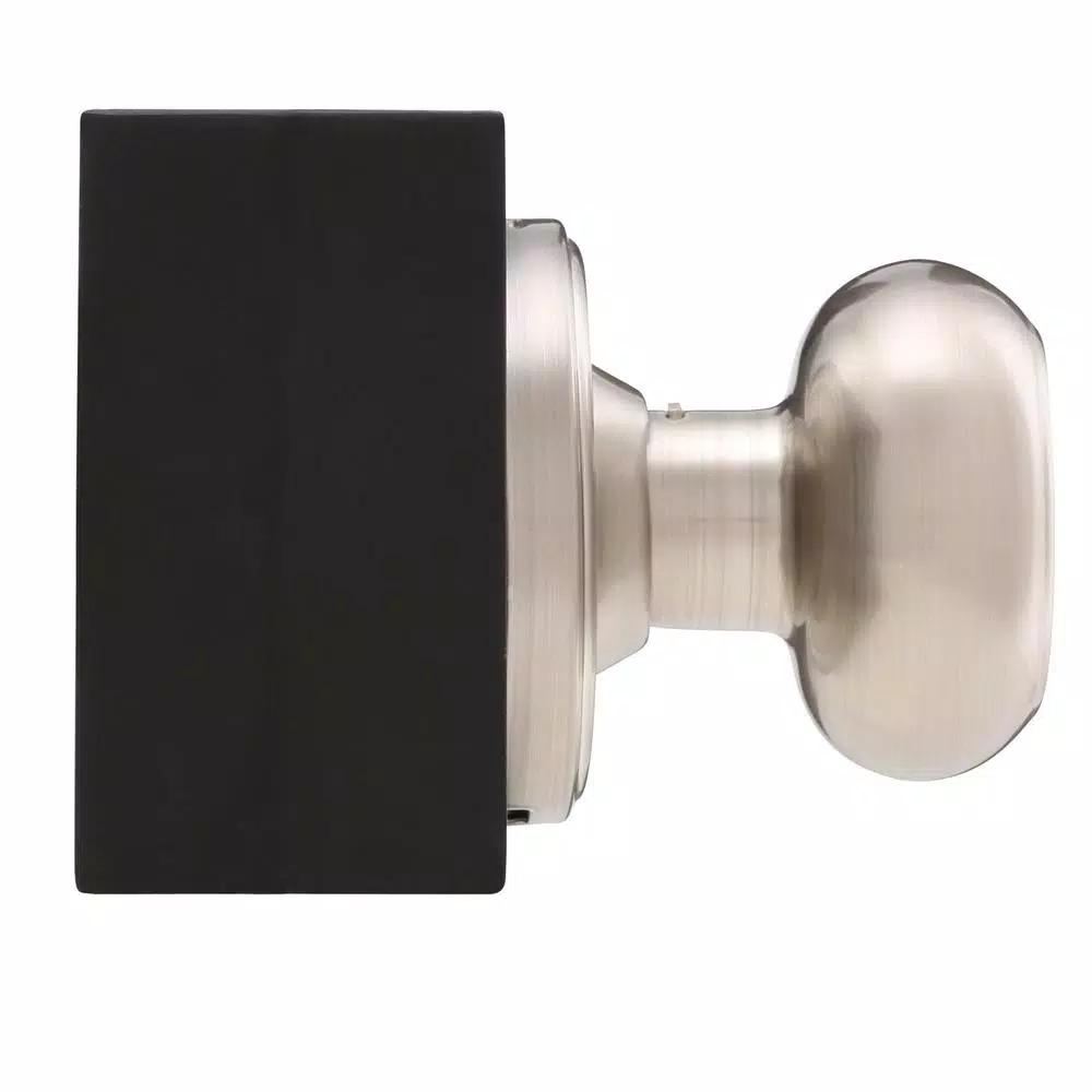 Weslock Savannah Satin Nickel Half-Dummy Door Knob with Push-Button Privacy Lock