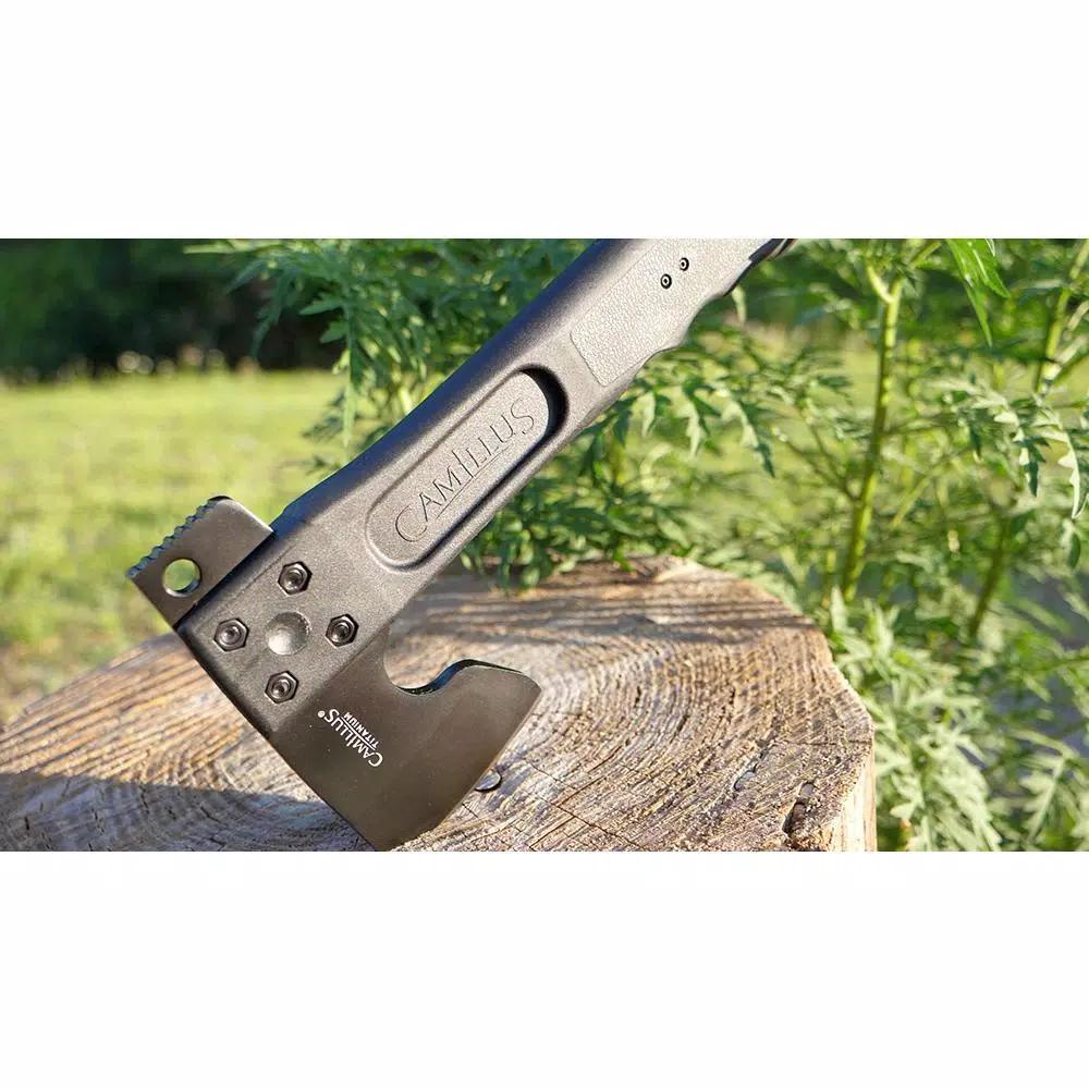 Camillus Camtrax 3-in-1 Hatchet, Folding Saw, and Hammer with Glass Filled Nylon Handle