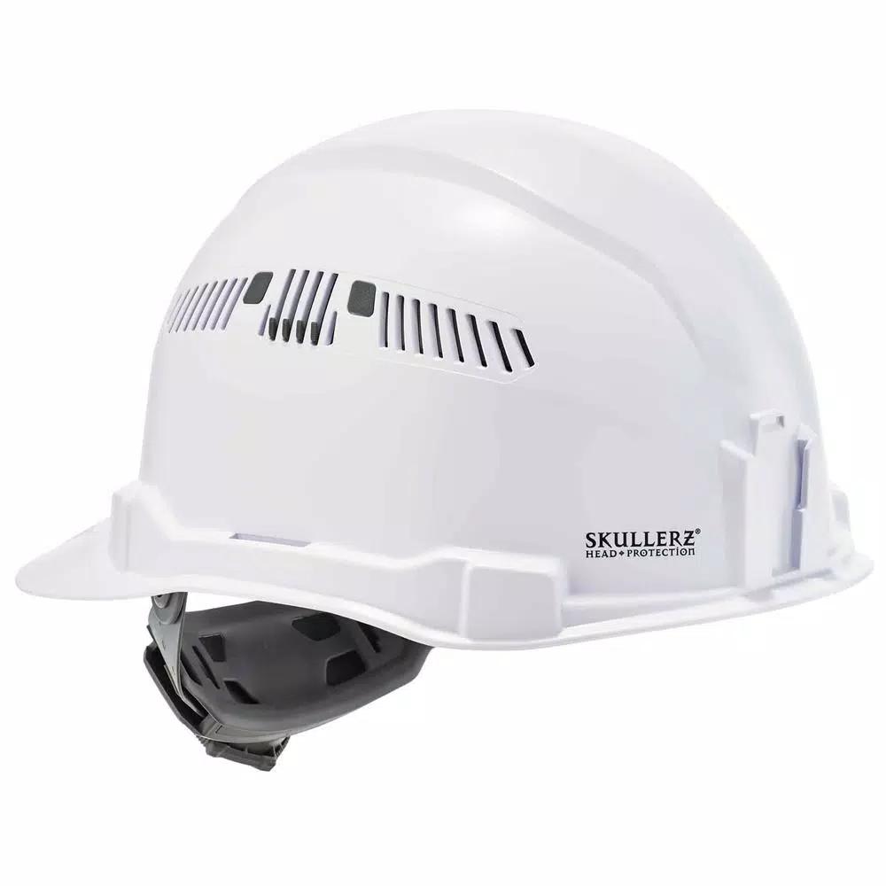 Ergodyne Skullerz 8972 Class C Vented Cap Style Hard Hat with Ratchet Suspension - White