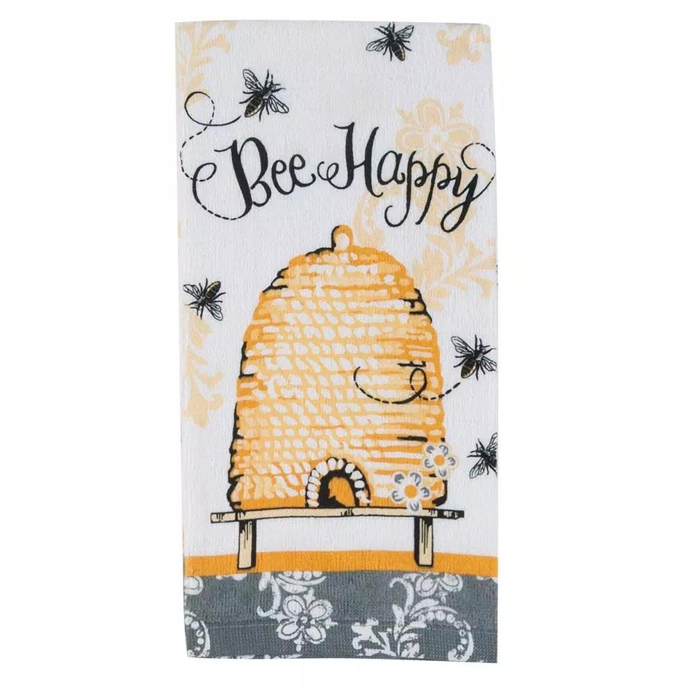 Kay Dee Queen Bee Yellow Cotton Kitchen Textile Set - 4 Piece Set