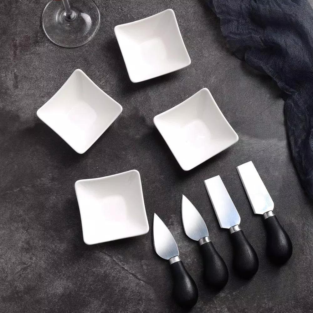 MALACASA 2.95-Inch White Porcelain Ramekins Set of 4, Ceramic Small Serving Bowls