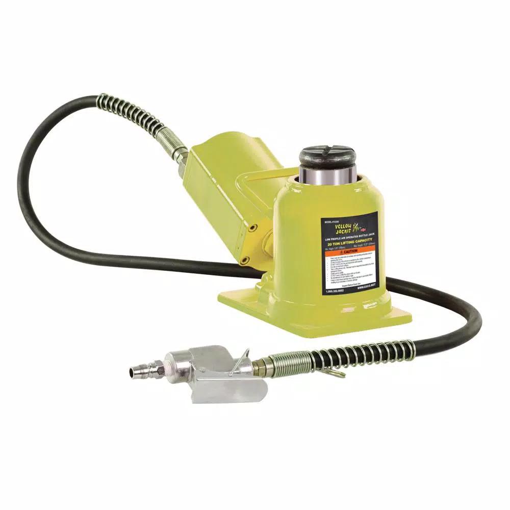 ESCO 20-Ton Low Profile Air/Manual Hydraulic Bottle Jack, 40,000 lb Capacity