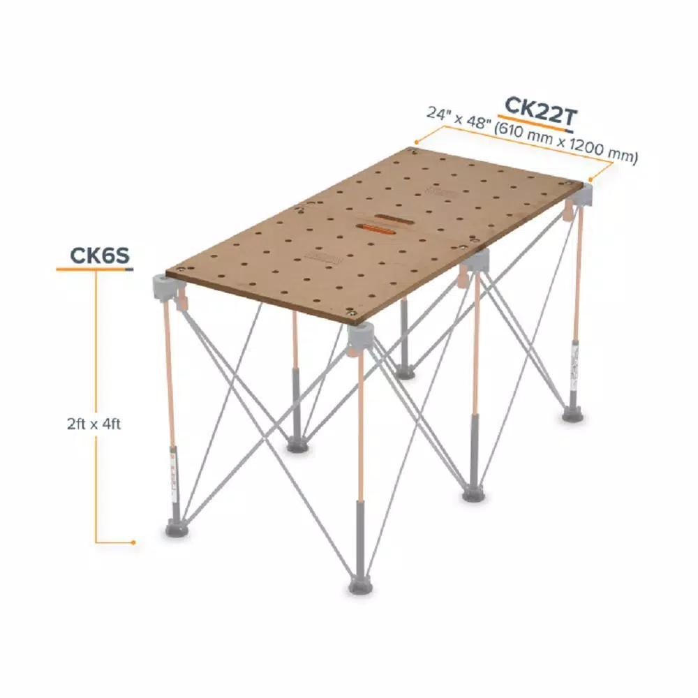 BORA Centipede 24 in. x 48 in. Heavy-Duty Workbench Top with 3/4 in. Dog Holes
