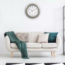 La Crosse Technology 18-Inch Atomic Analog Wall Clock with Thermometer & Hygrometer, Pewter thumbnail 9