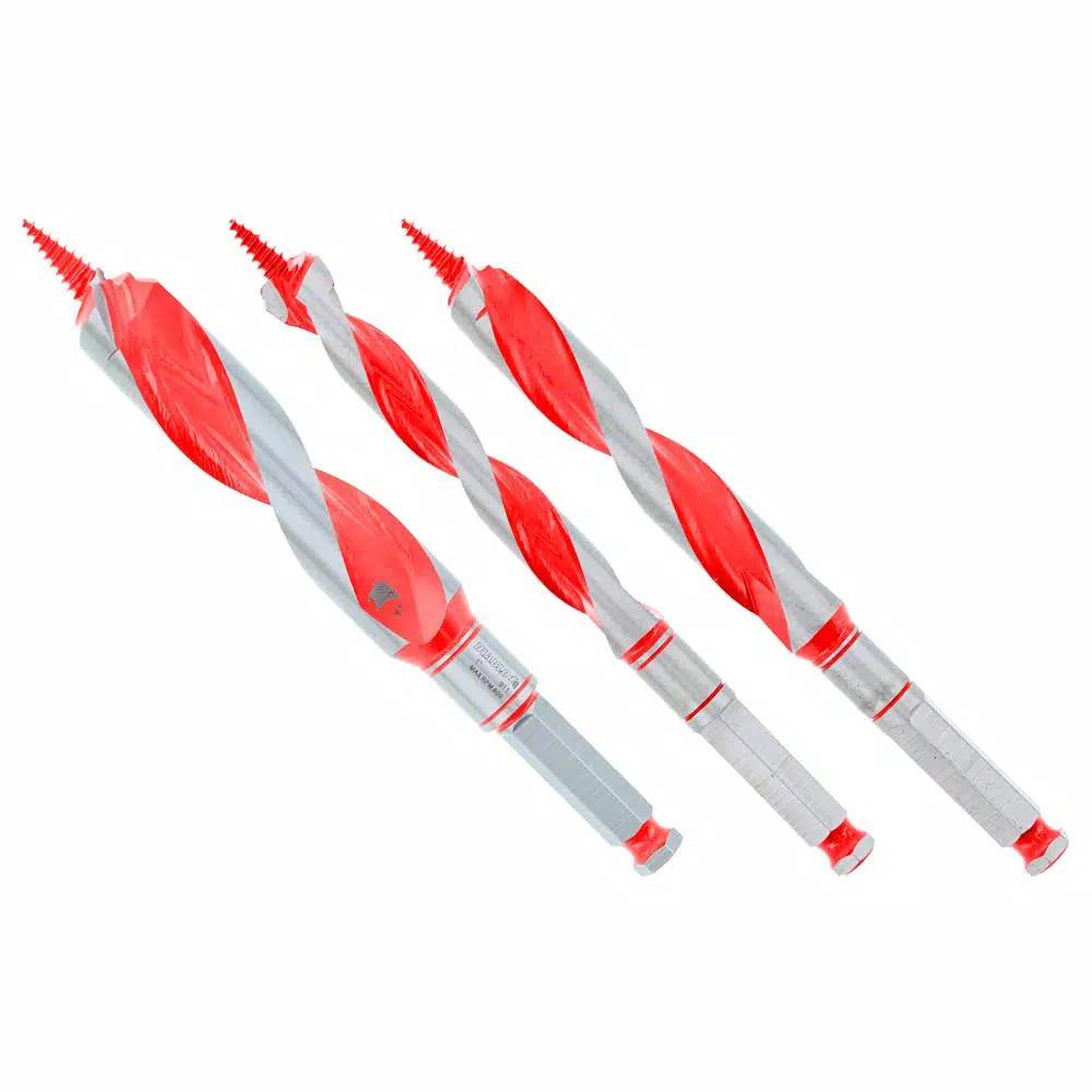 Diablo 3-Piece High Speed Steel Auger Bit Set, Hex Shank