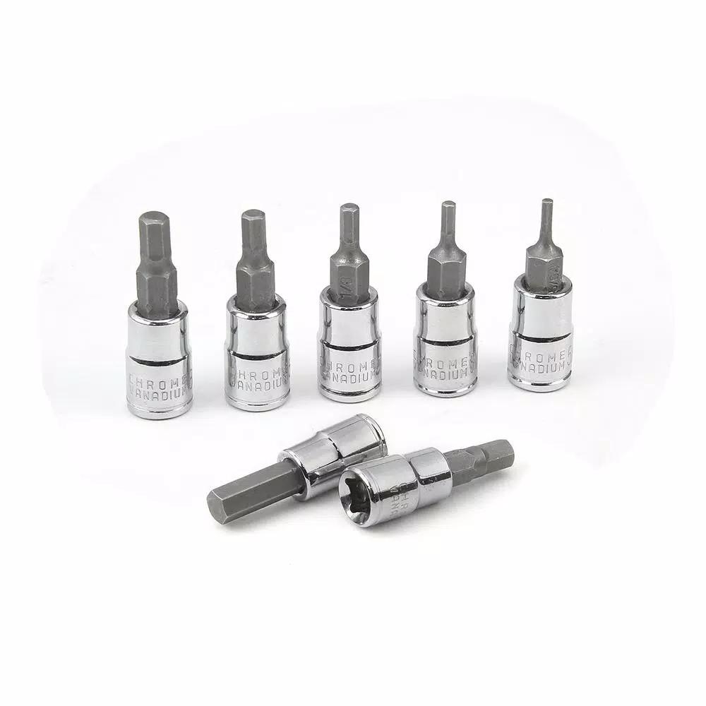 Stark 32-Piece SAE and Metric Hex Bit Socket Set, Chromium-Vanadium & S2 Steel