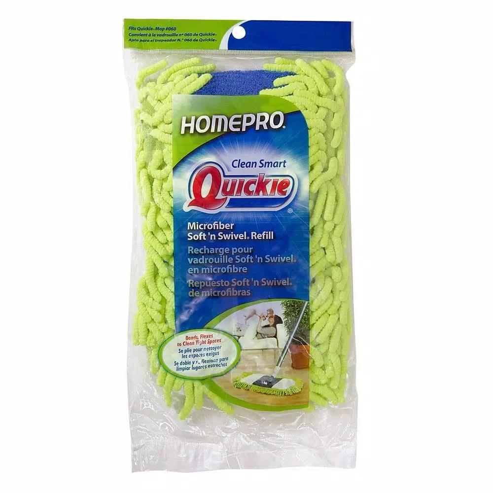 Quickie Swivel Soft Microfiber Wet/Dry Dust Mop Refill, 3-Pack