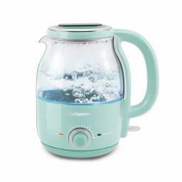 Elite Gourmet 1.2L Adjustable Temperature Electric Glass Kettle, 5-Cup Capacity, Mint thumbnail 1