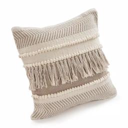 LR Resources Farmhouse Beige and Natural Geometric Chevron Throw Pillow, 20 x 20 in. thumbnail 6