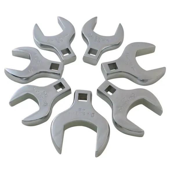SUNEX TOOLS 1/2 in. Drive Jumbo Metric Crowfoot Wrench Set, 7-Piece