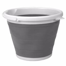 Unbranded 2.6 Gal. Grey Collapsible Plastic & Silicone Bucket, 10L Capacity thumbnail 6