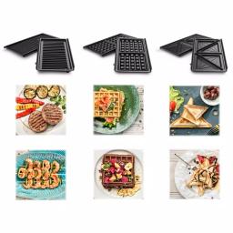 DeLonghi De'Longhi Livenza Compact 3-in-1 Indoor Grill, Sandwich Maker & Waffle Maker, 50 sq. in., Stainless Steel thumbnail 3