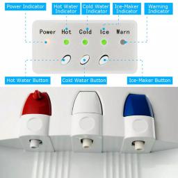 Costway Premium Top Loading Water Dispenser with Built-In Ice Maker, Hot & Cold Tri-Temp, White thumbnail 3