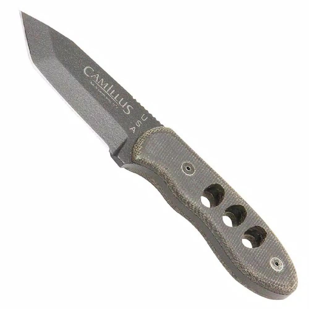 Camillus Choker 5.5 in. Tanto Fixed Blade Knife with Kydex Sheath and Neck Chain