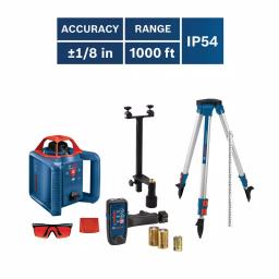 Bosch GRL800-20HVK Self-Leveling Rotary Laser Level Kit, 800 ft. Range, Reconditioned thumbnail 3