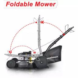 PowerSmart Power Smart 22 in. 3-in-1 Self-Propelled Gas Lawn Mower, 170 cc Engine, Rear-Wheel Drive thumbnail 7
