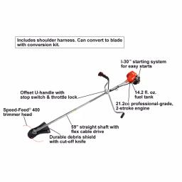 ECHO 21.2 cc Gas 2-Stroke Brush Cutter and Trimmer with Straight Shaft thumbnail 3