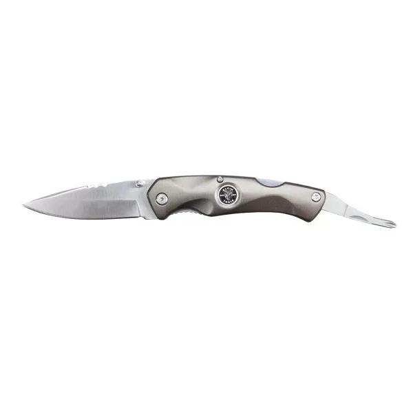 Klein Tools Electrician's Folding Pocket Knife with Phillips Driver and Wire Stripper