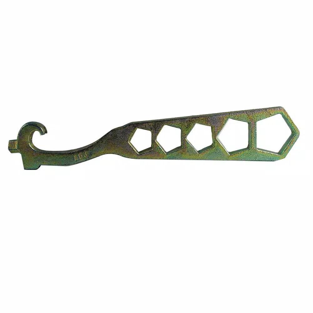 Bon Tool Bon's 5-Hole Water Hydrant Wrench, 14 in. Malleable Iron Spanner Tool