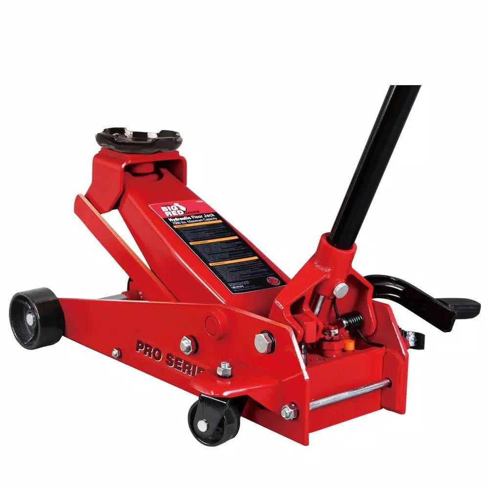 Big Red 3.5-Ton Steel Hydraulic Floor Jack, Heavy-Duty Lifting