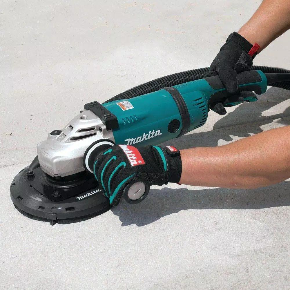 Makita 7 in. Grinder Dust Shroud (195368-6) with Spring-Loaded Suspension