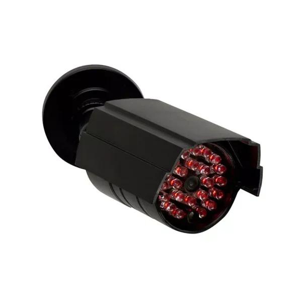 Defiant Black Imitation Security Camera - Wireless Fake Surveillance Camera for Indoor and Outdoor Use