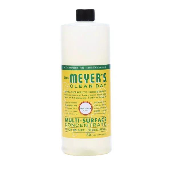 Mrs. Meyer's Clean Day Multi-Surface Concentrate, Honeysuckle, 32 oz (Case of 6)