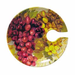 Epicureanist Cocktail Tray and Wine Glass Holder Set of 4 - Grape Vineyard Design thumbnail 2