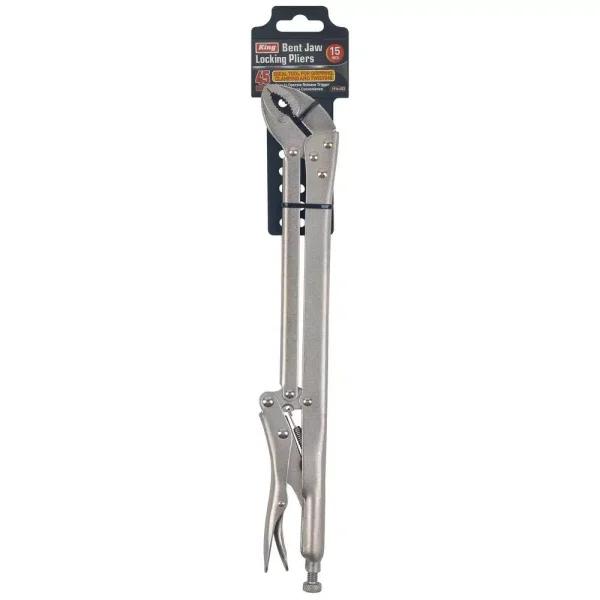 KING 15 in. Extended Reach 45-Degree Bent Jaw Locking Pliers