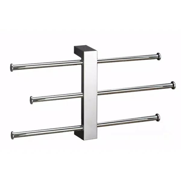 Nameeks Gedy Bridge Wall Mounted Polished Chrome Towel Rack with 3 Adjustable Sliding Bars