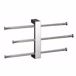 Nameeks Gedy Bridge Wall Mounted Polished Chrome Towel Rack with 3 Adjustable Sliding Bars thumbnail 1