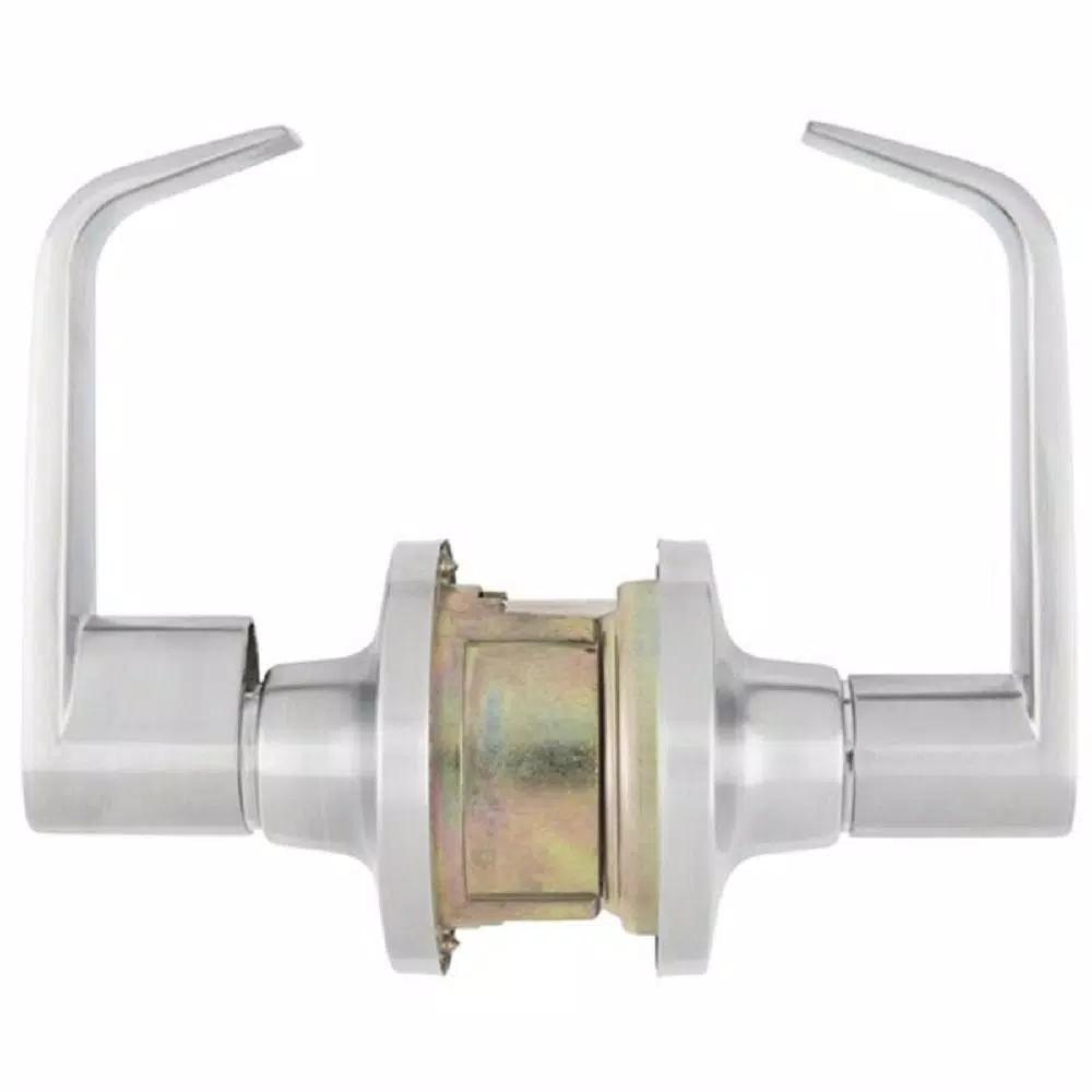 Universal Hardware Commercial Satin Chrome Standard Duty Storeroom Door Lever, ANSI Grade 2