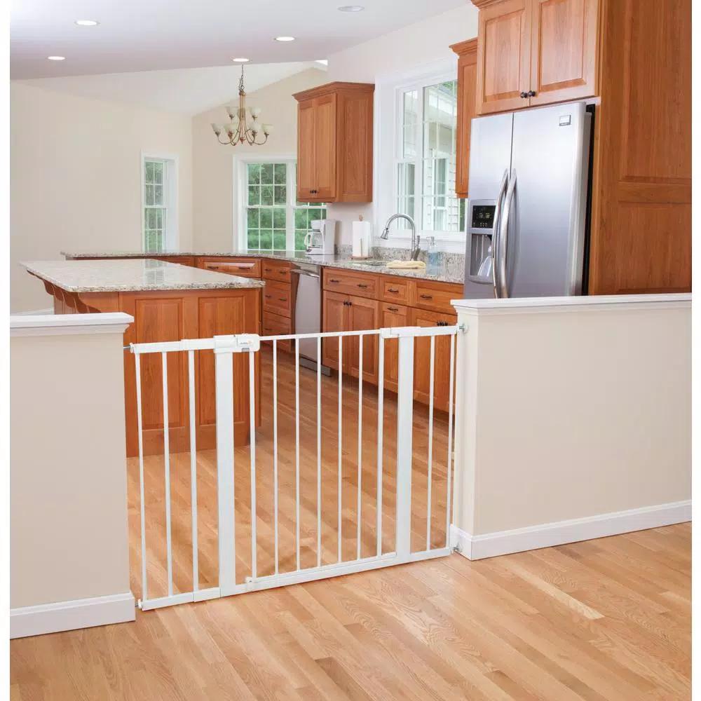 Safety 1st Easy Install 36 in. Tall Extra Wide Pressure Mounted Baby Gate, White