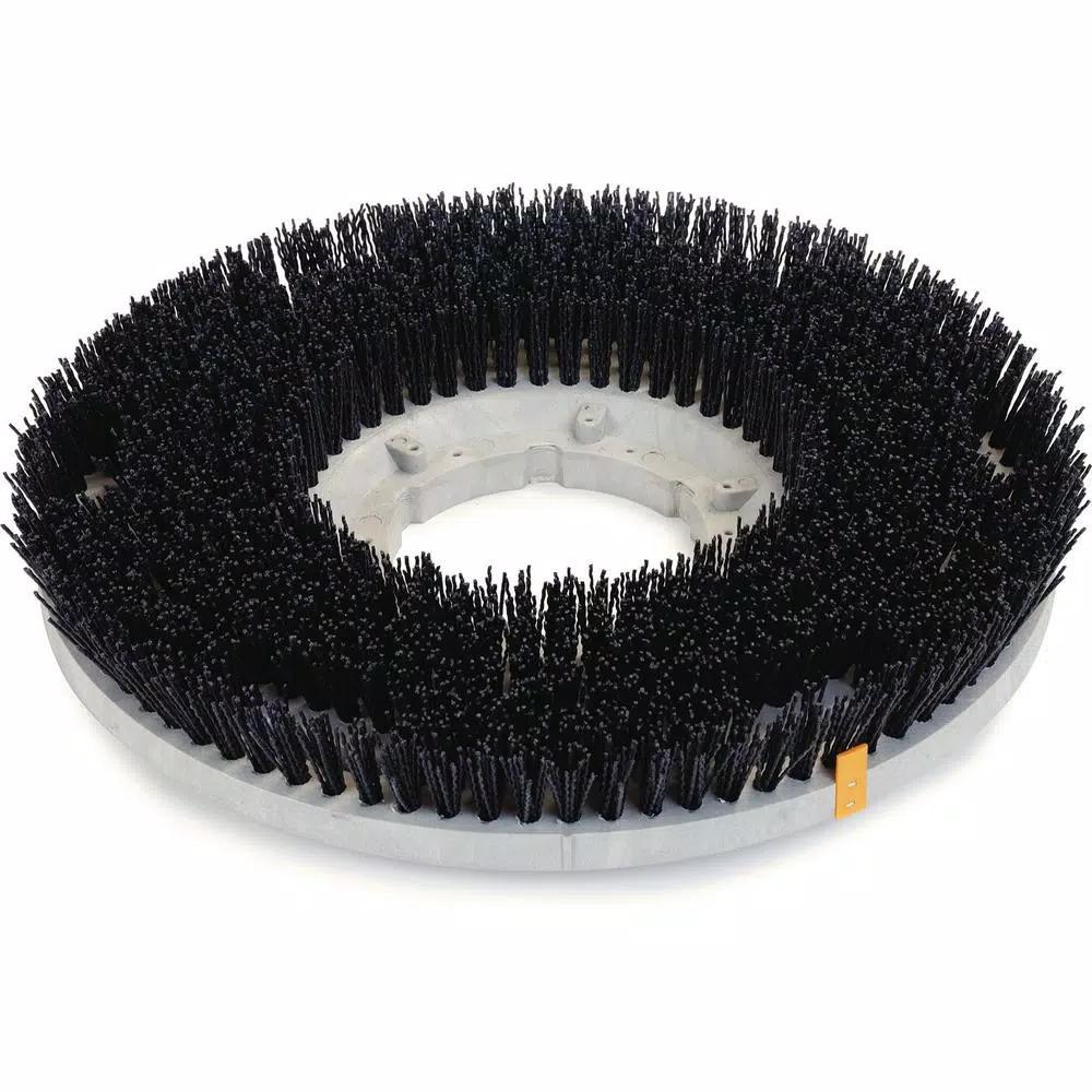 Carlisle Colortech 17 in. Black Stripping Rotary Floor Brush with Silicon Carbide Grit