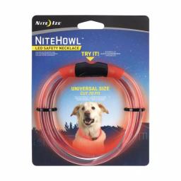Nite Ize NiteHowl LED Safety Necklace for Dogs, Red, Adjustable 12-27 in. thumbnail 1