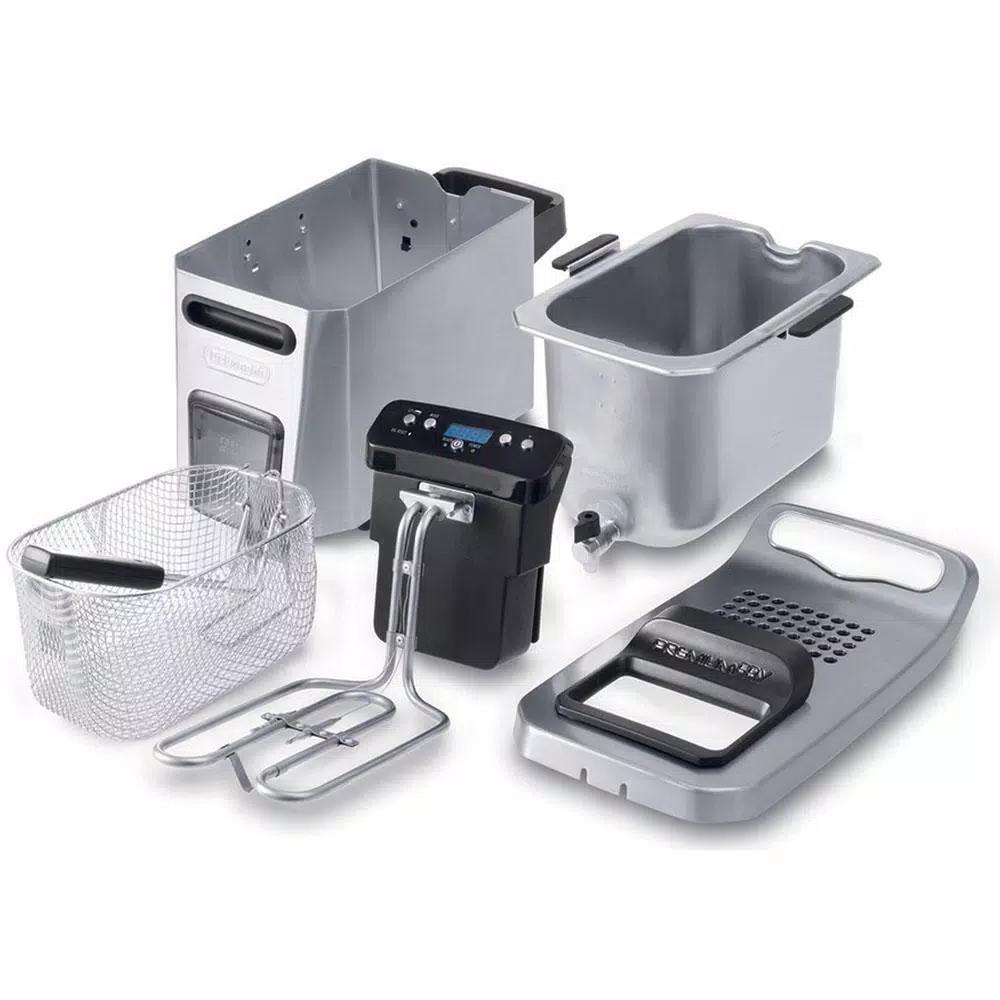 DeLonghi De'Longhi Dual Zone Digital 4L Stainless Steel Deep Fryer with Easy Clean Drain System