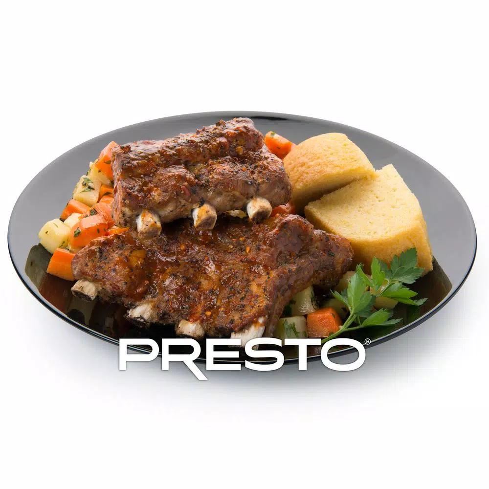 Presto 10 Qt. Black Stainless Steel Electric Pressure Cooker with 19 Programmed Settings
