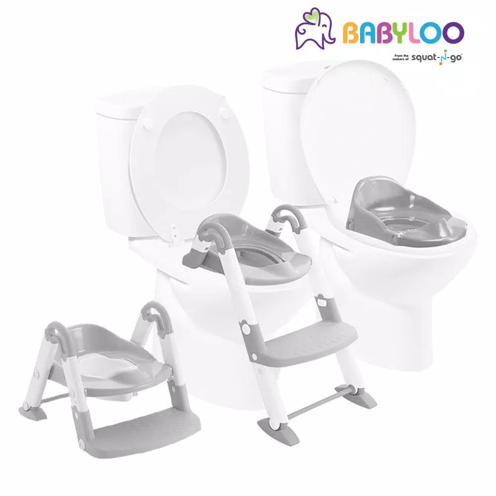Babyloo Bambino 3-in-1 Convertible Toddler Potty Trainer and Step Stool - Gray