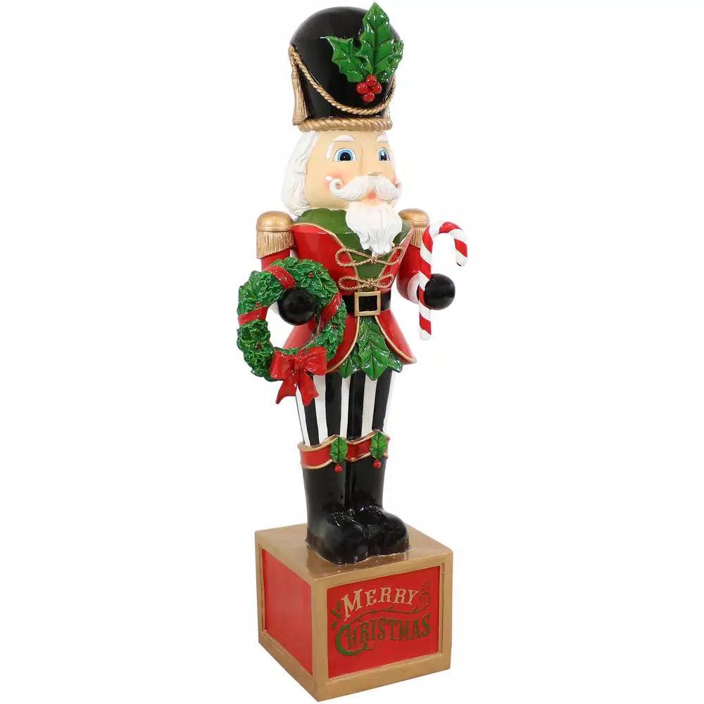 Sunnydaze Decor 48 in. Karl Nutcracker Christmas Statue - Indoor/Outdoor Resin Sculpture