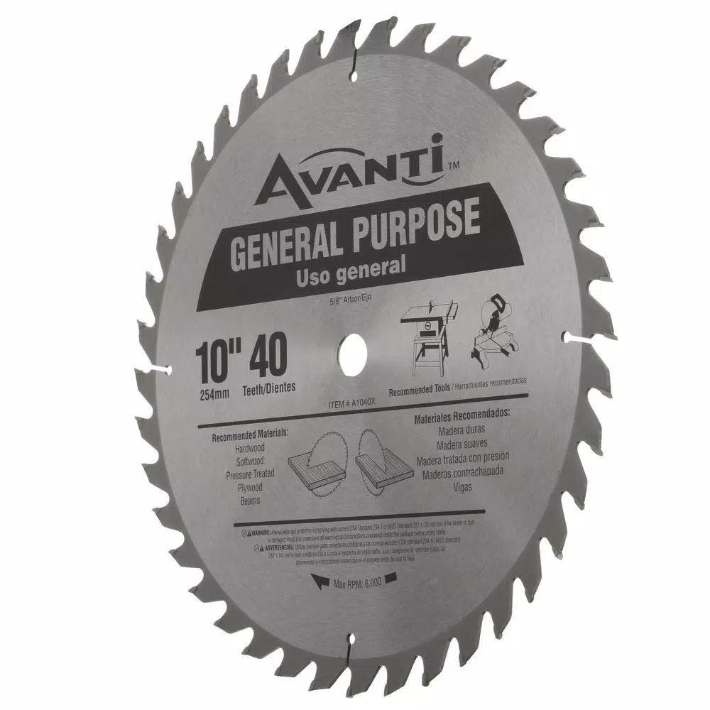 Avanti 10 in. 40-Teeth General-Purpose Carbide Circular Saw Blade