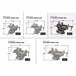 WEN 5-1/8 in. Compound Cross Slide Benchtop Vise, Heavy Duty Cast Iron thumbnail 2