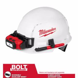 Milwaukee BOLT White Type 1 Class C Vented Hard Hat with Performance Tinted Safety Glasses Set thumbnail 7
