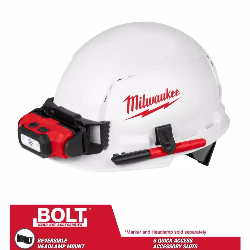 Milwaukee BOLT White Type 1 Class C Vented Hard Hat with Performance Tinted Safety Glasses Set