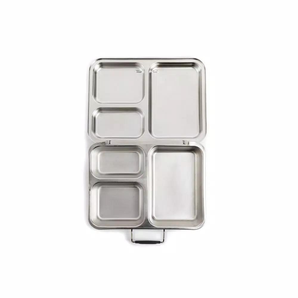 Manna Baransu Stainless Steel Large Lunch Container, 59 oz Divided Food Storage Box